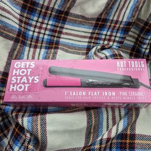 Hot Tools 1" Flat Iron -  Pink Ceramic 430 Degrees